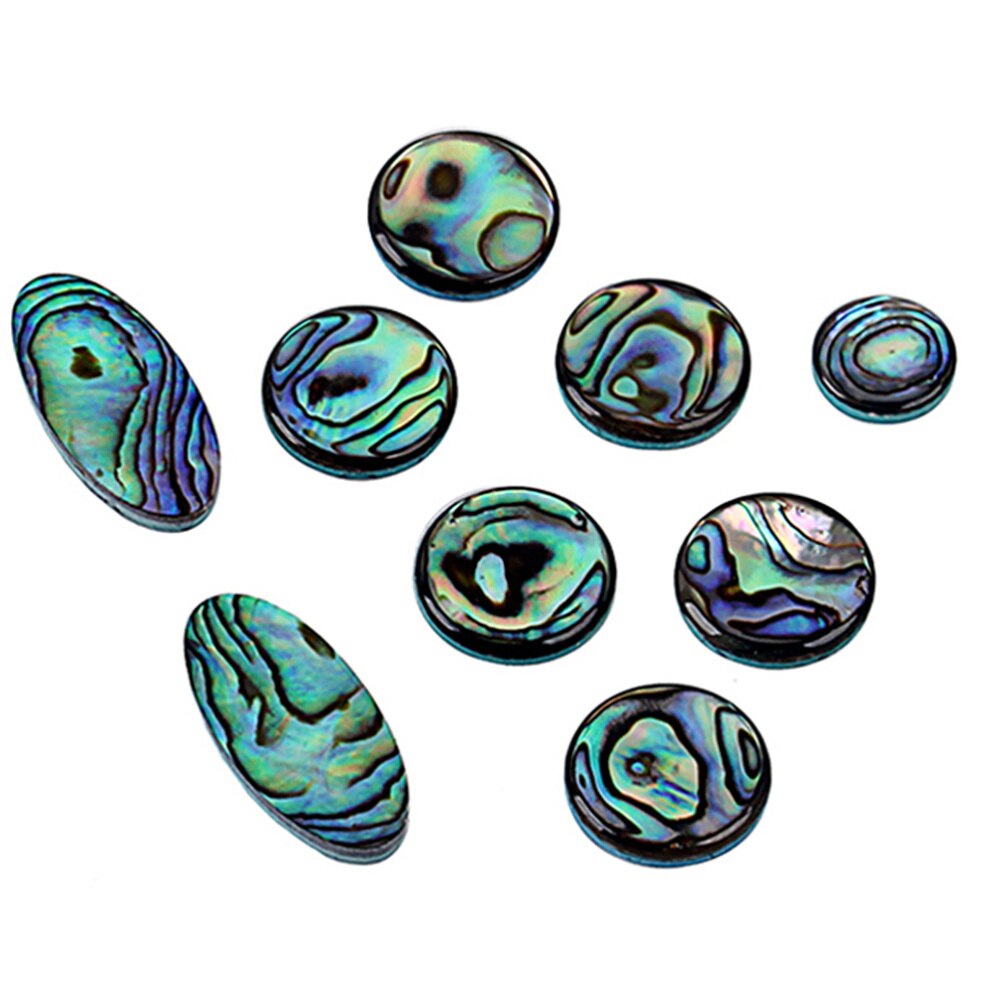 9-Piece Saxophone Key Button Inlays Set - Shell Material - For Alto, Tenor, Soprano Saxophones