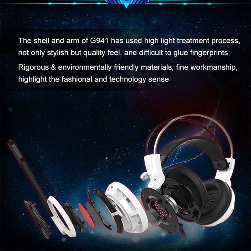 SOMiC G941 casque de jeu USB virtuel 7.1 Surround SVE Intelligent moteur de Vibration casque avec Microphone pour ordinateur