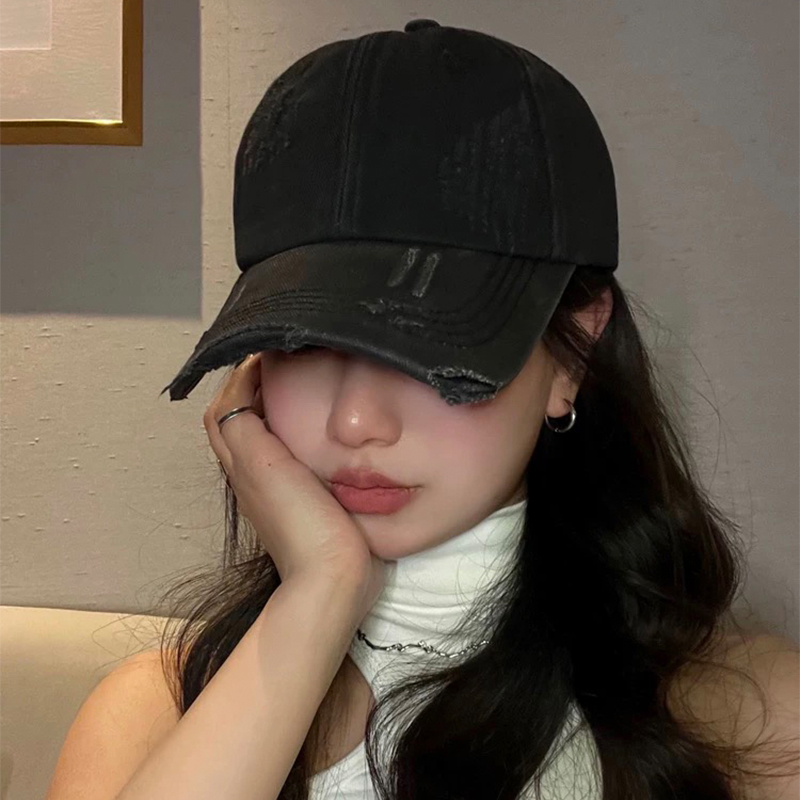 Men Women Gradient American Vintaget Broken Baseball Hats Distress Sunshade Breathable Street Snapback Cap Versatile