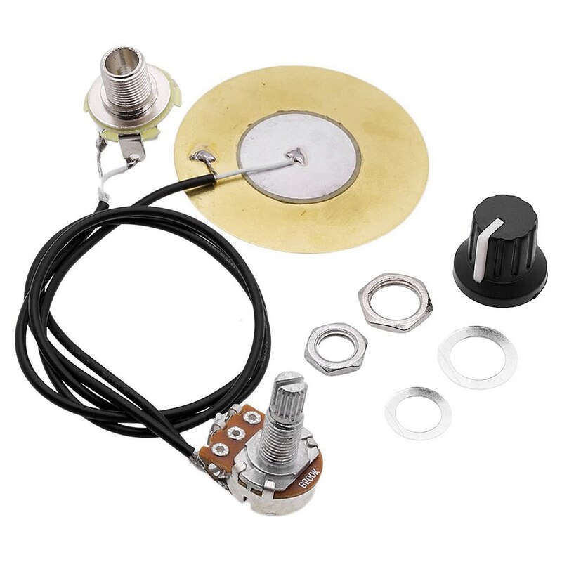 Transducteur piézo précâblé avec Jack de sortie de 6.35MM, 4 pièces, 50MM, pour guitare acoustique, Ukulele