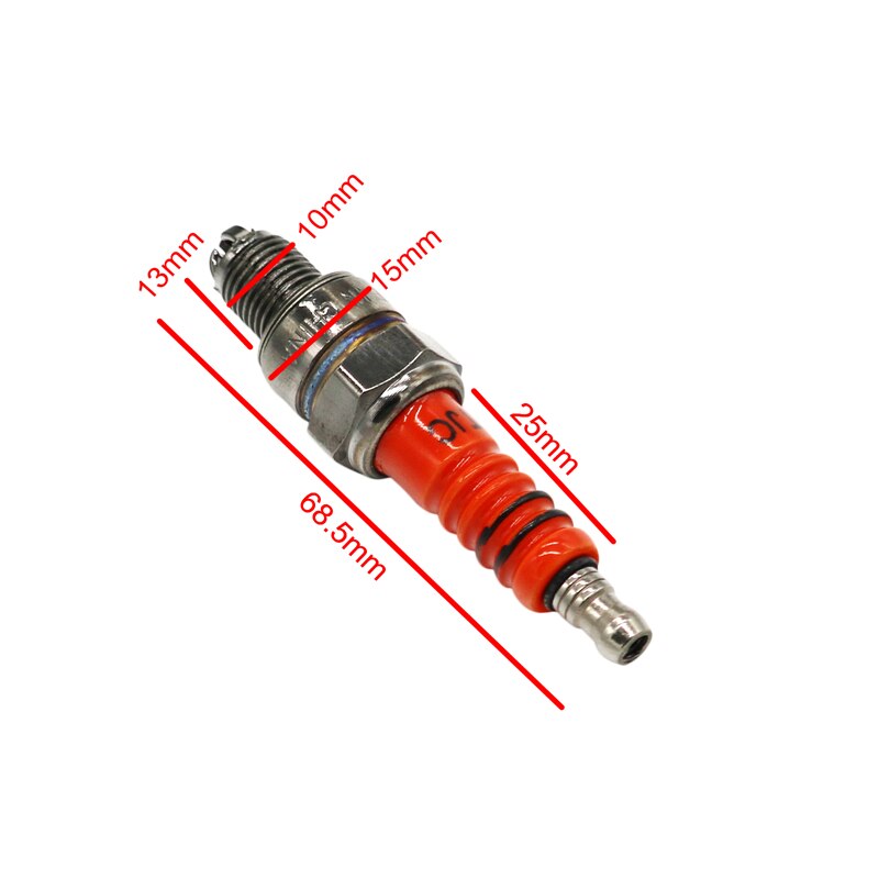 MoFlyeer Motorcycle Spark Plug A7TC A7TJC 3 Electrode GY6 50 to 125cc Moped Scooter ATV Quads Modification Part