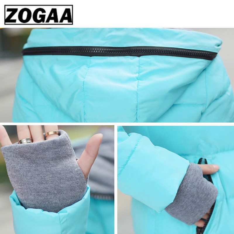 Abrigo con capucha de invierno para mujer de talla grande, Color caramelo, chaqueta acolchada de algodón, Parka larga para mujer, chaqueta acolchada para mujer