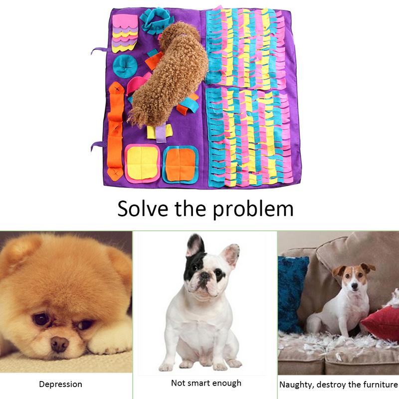 Pet Mat Interactive Dog Snuffle Mat Slow Feeding Dog Cat Food Mats Nose Work Pet Activity Training Blanket