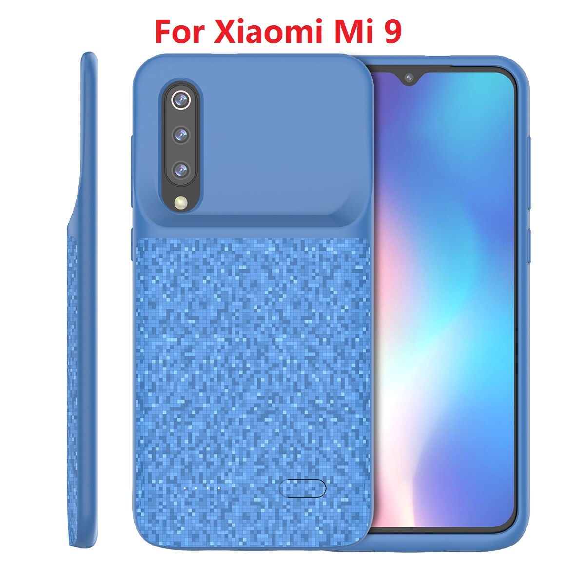 Für Xiao mi mi 9 mi 9 SE Batterie Ladegerät Fall 4700mAh Externen Slim Power Wiederaufladbare Zurück Abdeckung Für xiao mi mi 9 Batterie Fall: MI 9 Blue