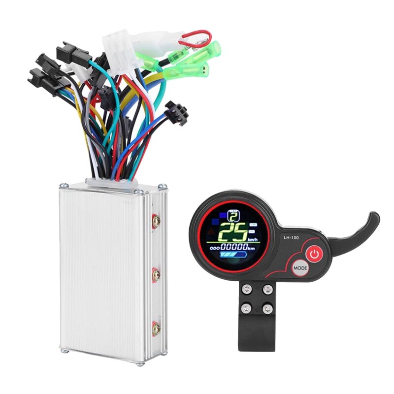 Novel -36v 350w elcykel cykel skoterkontroll lcd-display kontrollpanel med växelomkopplare e-cykeltillbehör