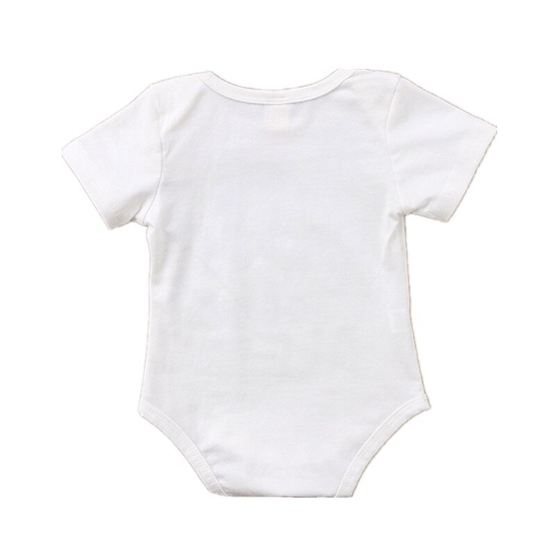 Spädbarn nyfödd baby flicka precis som min faster outfit vit romper sommar bomull jumpsuit playsuit vit 0-18m inafnt