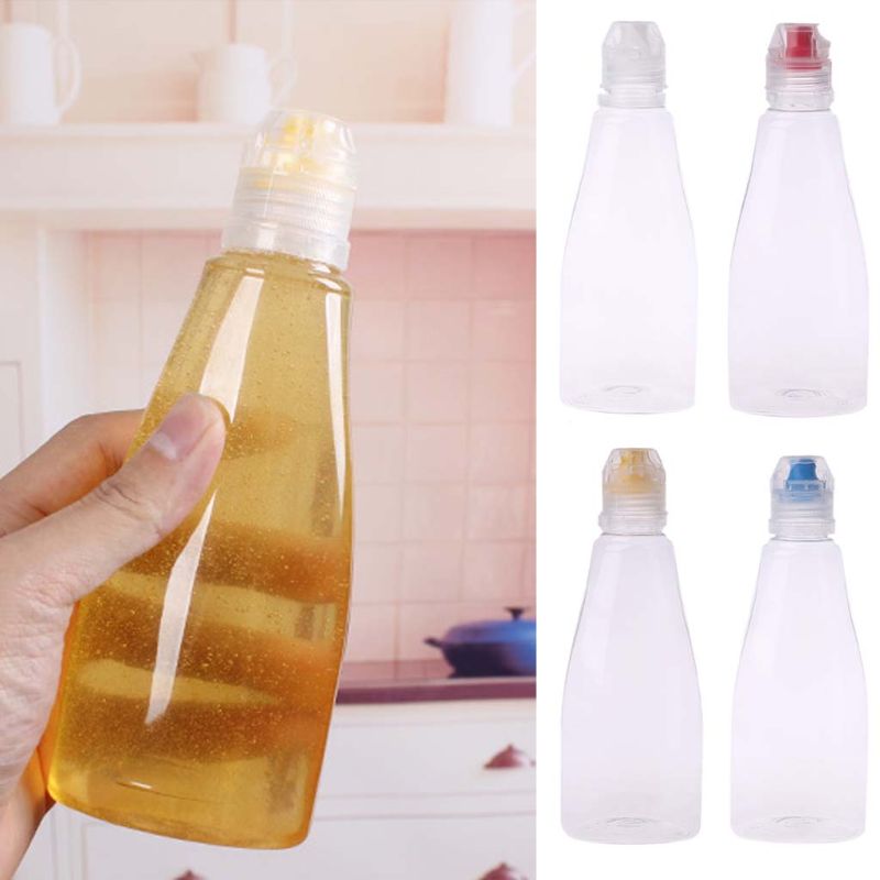 Squeezable Bottle Condiments Container Travel Sized Reusable Dispenser Of 400g Honey Capacity For Sauce Ketchup Honey