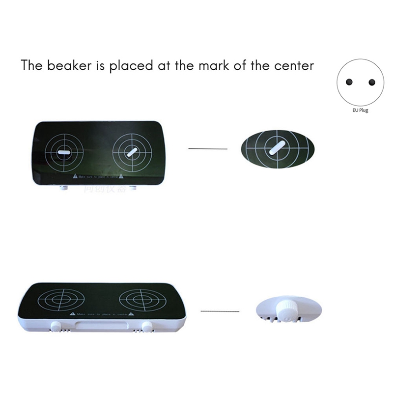 2 Independent Working Panel Lab Mixer,1L+1LStirring Capacity,200-4000RPM Adjustable Speed, Fast Stirring Machine