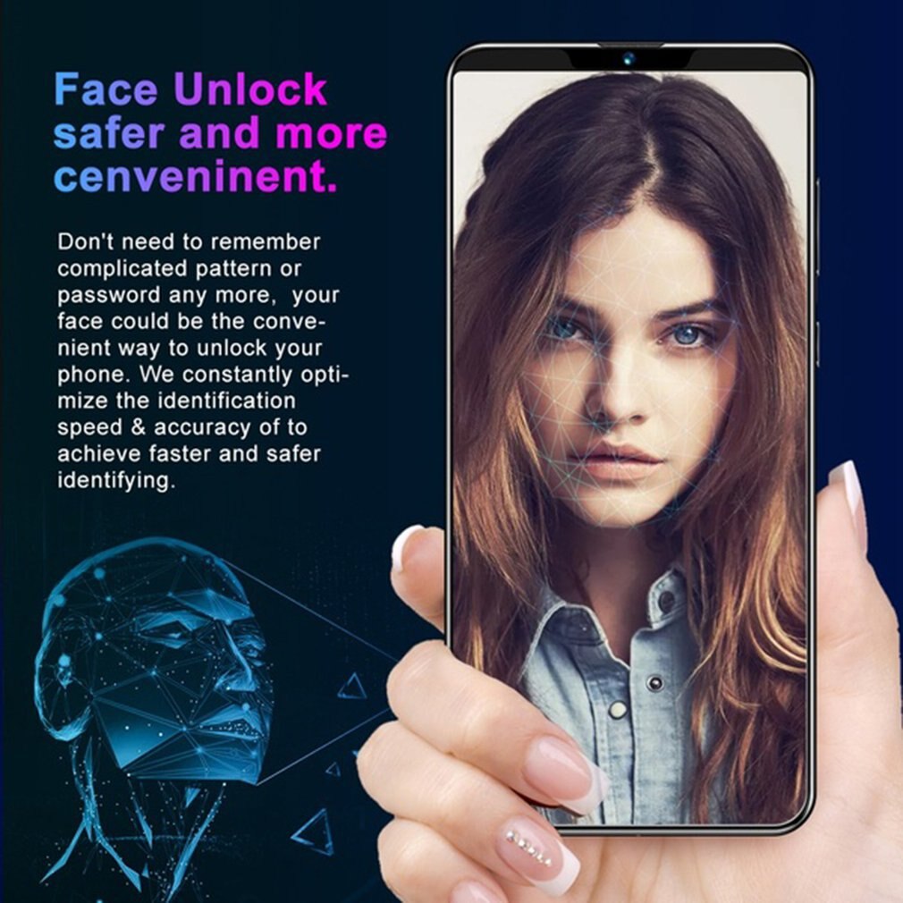 Reno4 pro Smartphone Da 5.8 Pollici Smartphone 512M + 4G 3D Placcato Vetro Della Copertura Posteriore Ad Alta Definizione Macchina Fotografica di Retrovisione