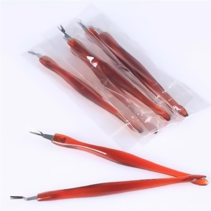 10 stuks /1- pack paars rood dode huid vork manicure nagelriem verwijderen pedicure trimmer nagelverzorging nagelriem reparatie rand duwer
