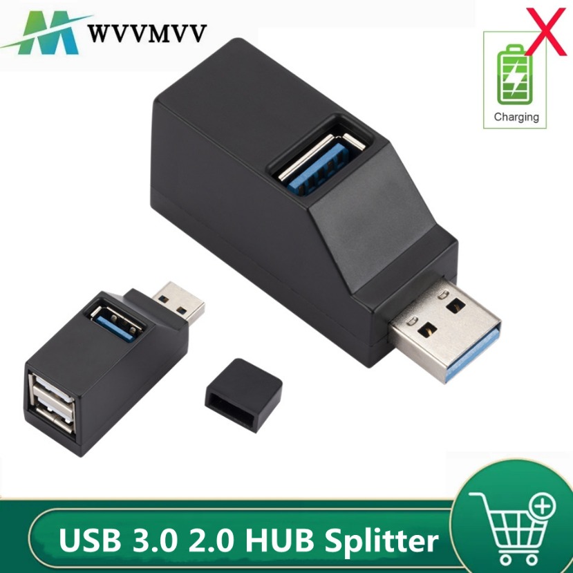 USB 3.0 2.0 HUB Adapter Extender Mini Splitter Box 1 tot 3 Poorten Hoge Snelheid USB 2.0 Voor PC Laptop U schijf Kaartlezer