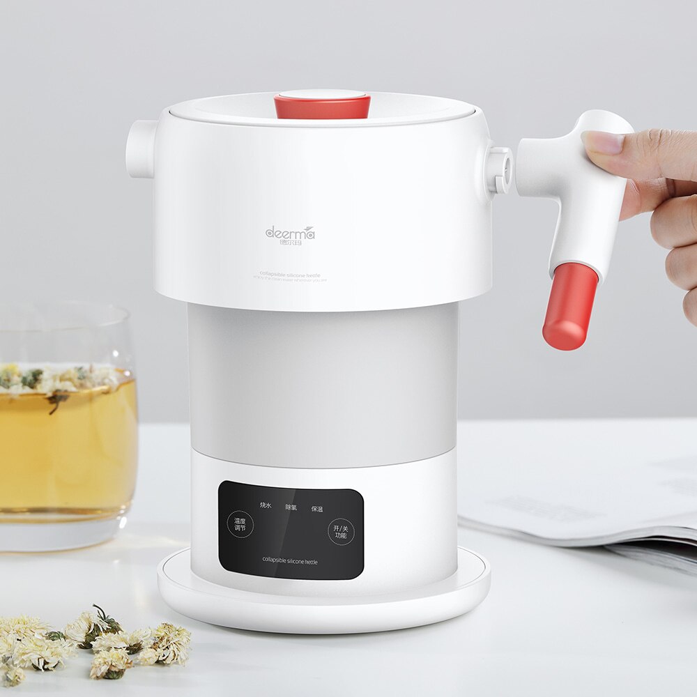 Deerma Electric kettle Folding Water Kettle Smart Flask Pot Auto Power-Off Protection Kettle Teapot For Travel Home