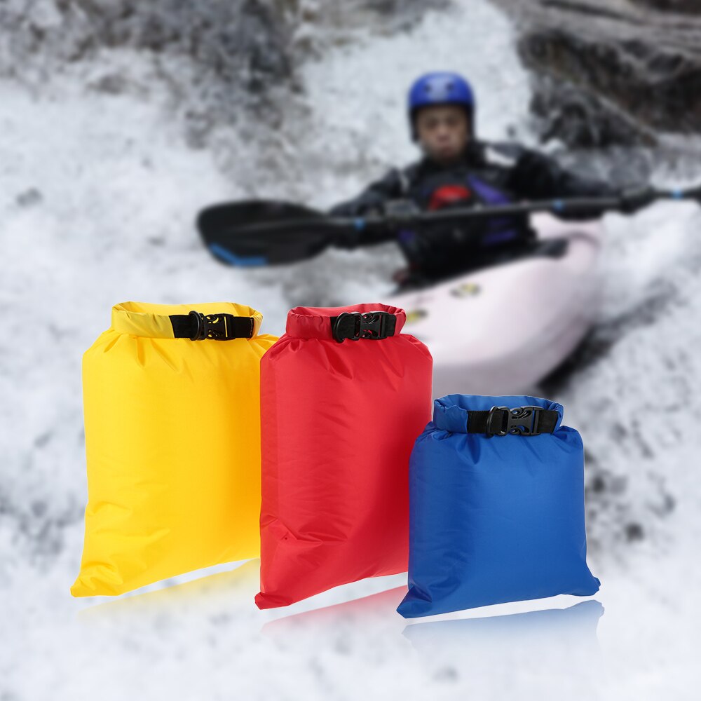 Lixada paquete de 3 bolsas impermeables 3L + 5L + 8L bolsas de secado ultraligero al aire libre para acampar senderismo viaje bolsa de almacenamiento de natación plegable