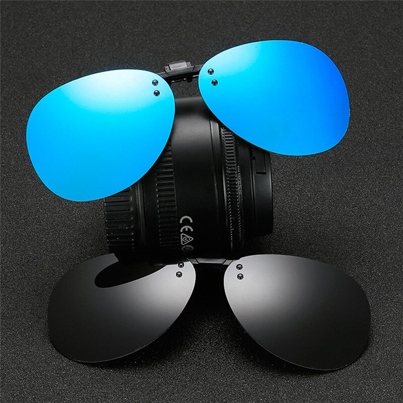Convenient Polarized Clip-on Night Vision Pilot Fishing Sunglasses Flip-up Len Cycling Driving Glasses#288216