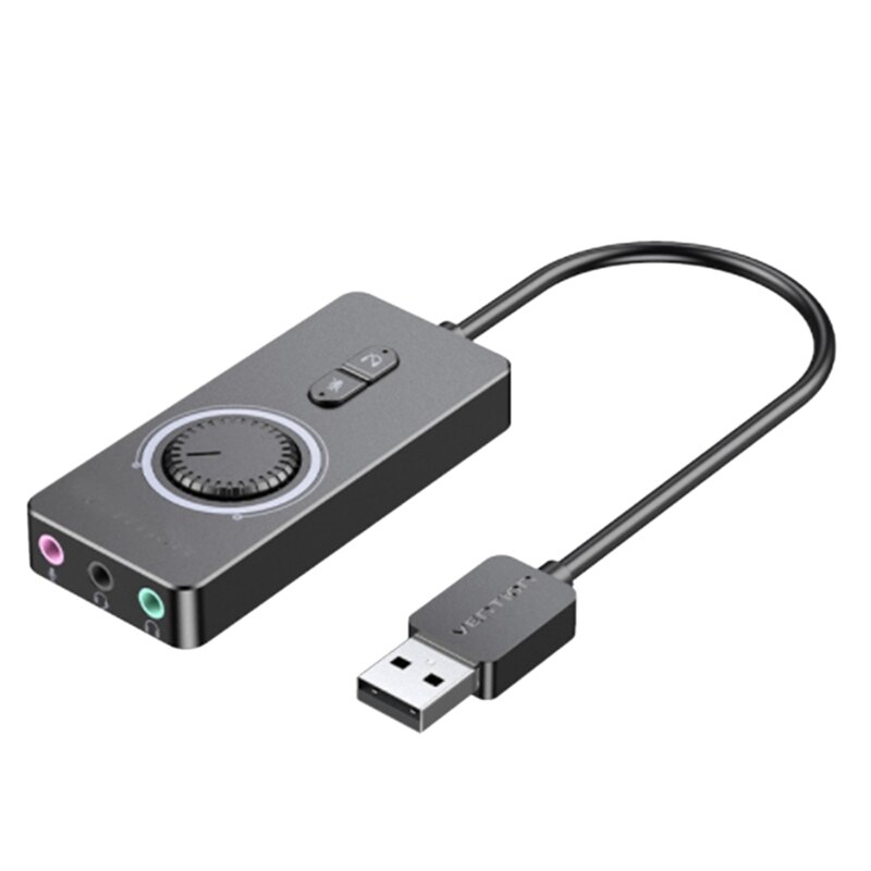 Usb external sound card, usb  zu 3,5 mm audio adapter, usb to headphones/microphone for mac computer/laptop,  ps4 sound cards: Default Title