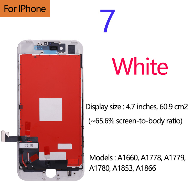 AAA+++ für iPhone 5 5s 5c 6 7 LCD Anzeige Touchscreen für 6s 7 8 Plus SE 100 % nagelneu LCD Digitizer gehärtet +: Darkcyan