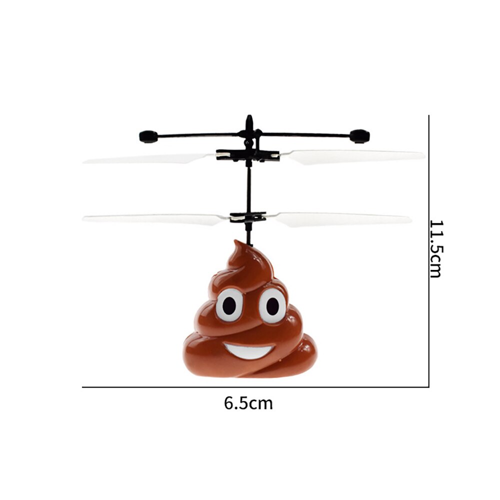 Flying Poop Toys Hovering Poop Fun Rechargeable Poop Infrared Sensor Flying Toy Induced Poop Aircraft Toy for Kids Children