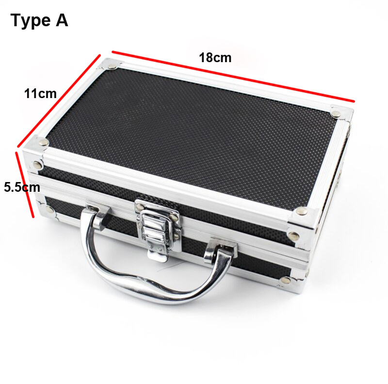 Portable Aluminum Alloy Toolbox File Storage Box Tool Instrument Case Outdoor Collection Box: Type A