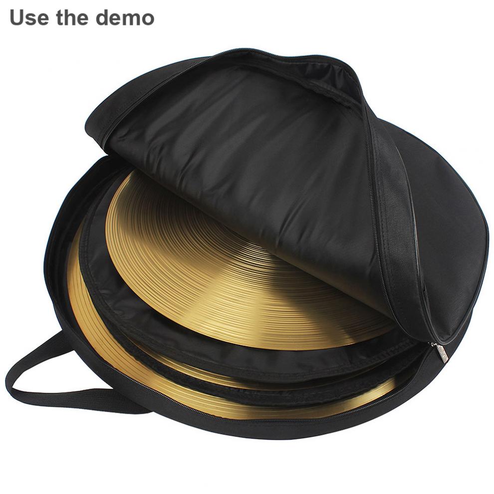 Cymbal taske rygsæk til 8-20 tommer bækken og trommestikker tre lommer med aftagelig divider skulderrem percussion