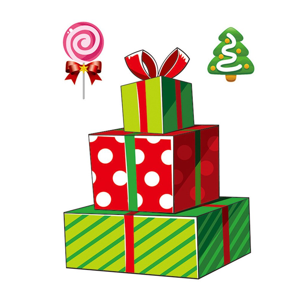 Merry Christmas Window Wall Sticker Decals Snowflake Santa Claus Home Xmas Home Decor Decal Adhesive Year Glass Mural#f: C