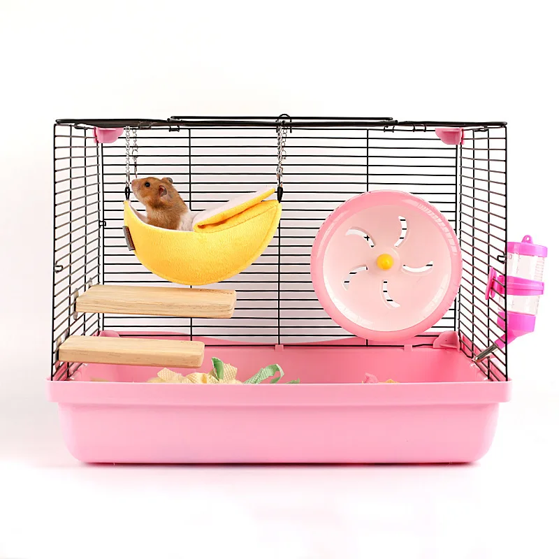 Hamster hamac Cage maison Rat cochon d'inde Cavia mignon dessin animé banane ananas grenouille nid Hamster maison