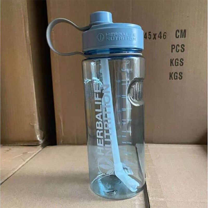 JOUDOO-bouteille de nutrition à l'herbalife 1000ml, pour shaker, pour lait, bouteille en paille, pour sport, gourde spatiale,: 1000ml blue