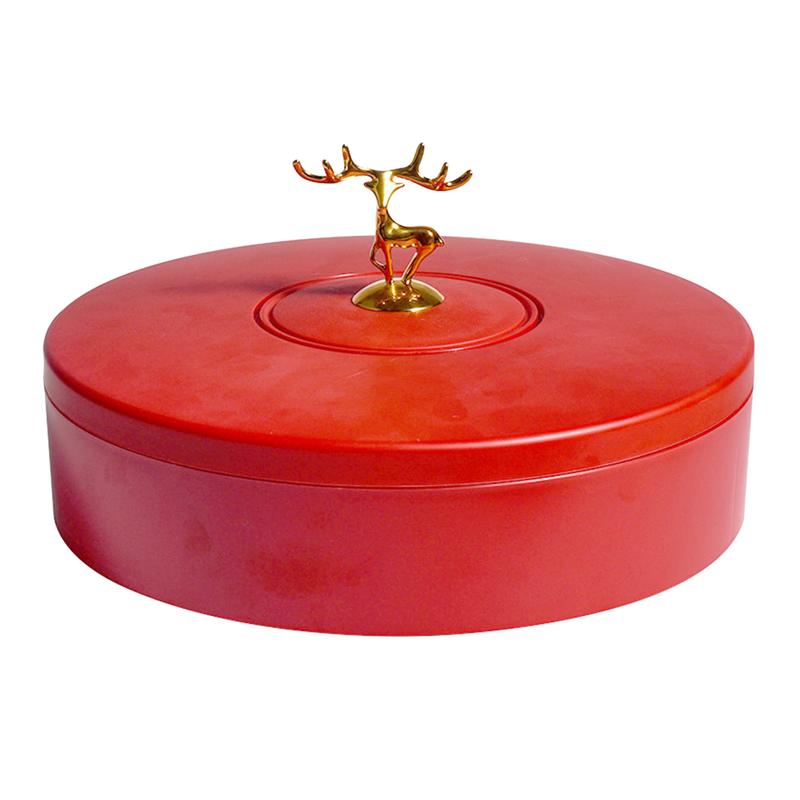 1pc pokrywka plastikowa podzielona suszona taca na owoce orzechy schowek przekąnarty futerał robić przechowywania przekąnarty taca landrynkowy futerał robić zbierania stron porcja: czerwony