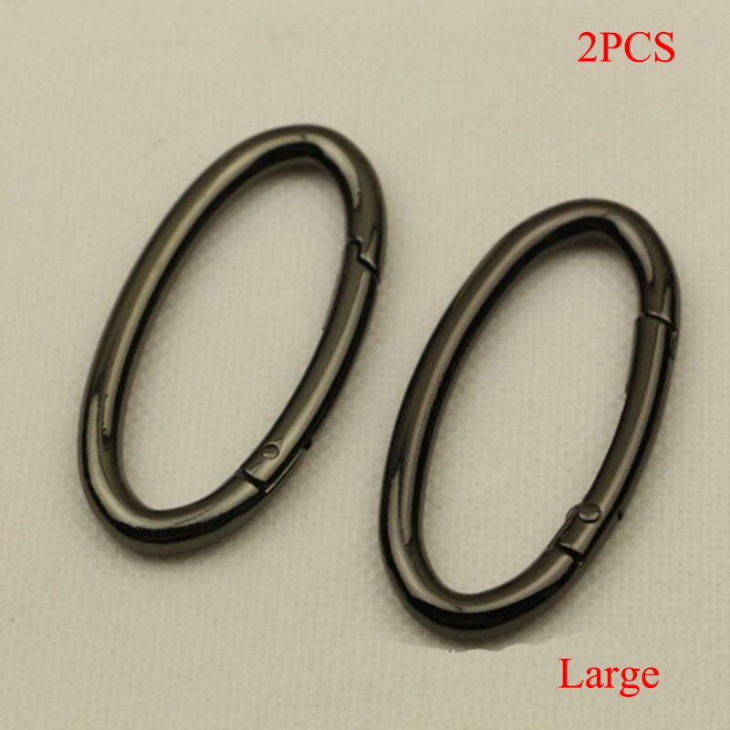 2 stk metallport fjær oval ringe spenner klips karabiner vesker håndveske krok lærveske stropp spenne karabinkrok bag tilbehør
