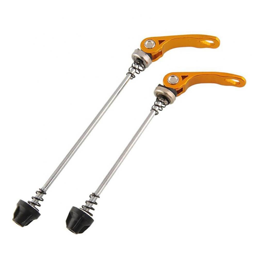 Cycling Quick Release Road Bike Aluminum Alloy Quick Release Skewer 1 Pair Bike Skewers Bicycle MTB Front Rear Hub Skewers Lever: Golden
