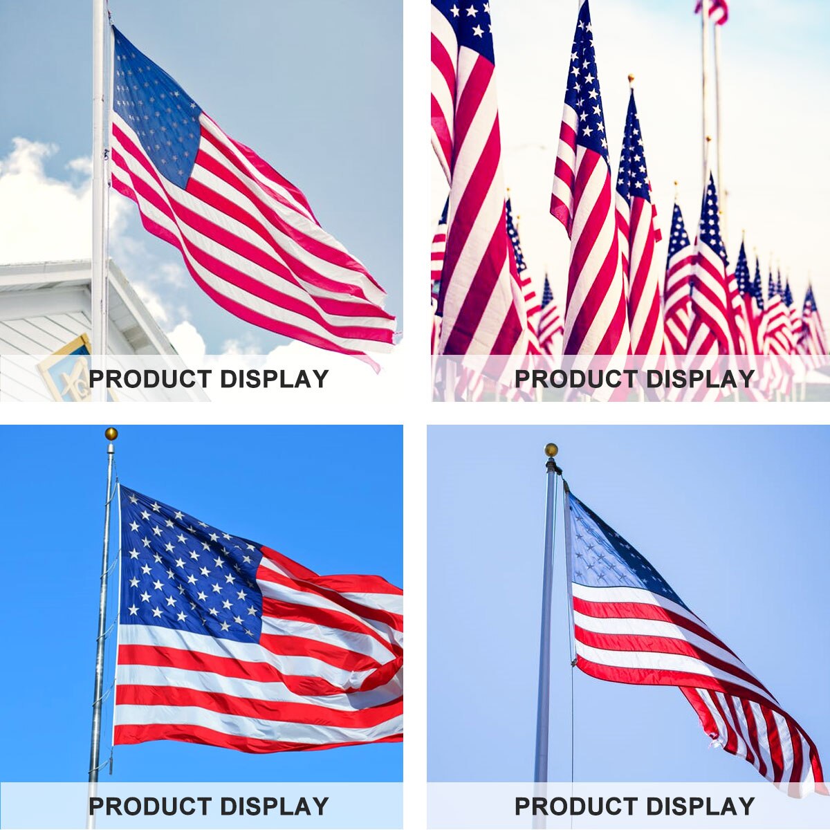 5PCS Convenient Flag Pole Kit 360 Degree Spinning Flag Accessories
