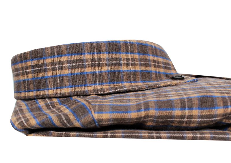 Flanel Shirt Mannen Plaid Bruin Mannen Shirt Lange Mouw Shirts Voor Mannen Regular Fit Mannen Shirt Casual Sociale Man shirts Varetta