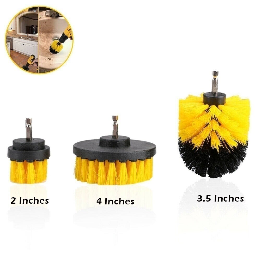 Drill Brush All Purpose Cleaner Scrubbing Brushes for Bathroom Surface Grout Tile Tub Shower Kitchen Auto Care Cleaning Tools