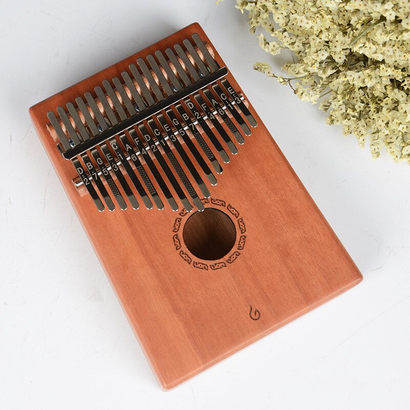 17 Key Kalimba African Solid Mahogany Thumb Finger Piano Sanza 17 keys Solid Wood Kalimba Mbira Thumb with Accessories