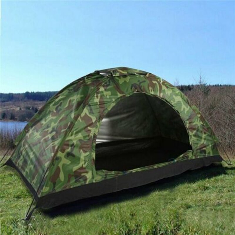 -udendørs camping telt bærbar 1 person vandtæt foldning e telt camouflage til camping vandreture