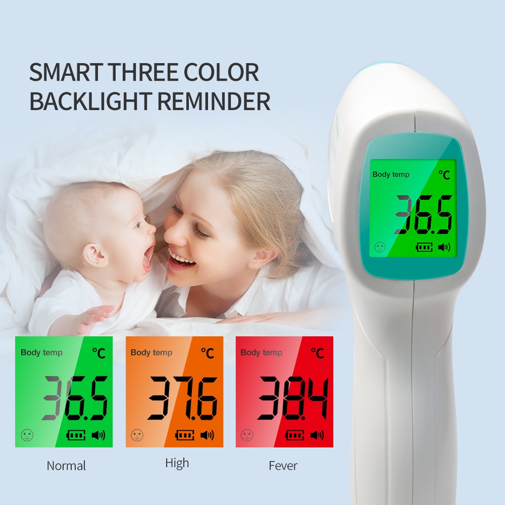 ℃/℉ termometer infrarød digital ir lcd baby pande og øre berøringsfri voksen krop feber pleje måling termometer