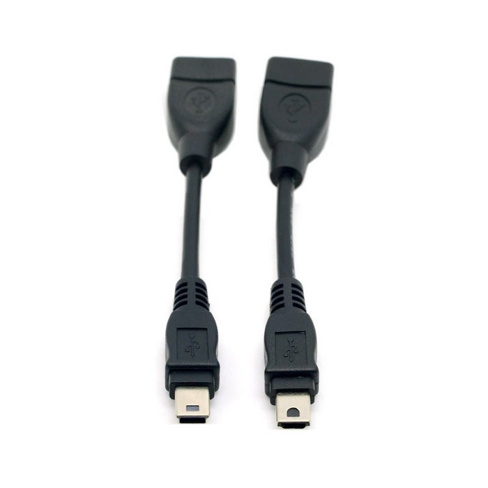 Mini câble USB 2.0 Type A et Mini USB 2.0 Type B vers USB femelle OTG révélant DC