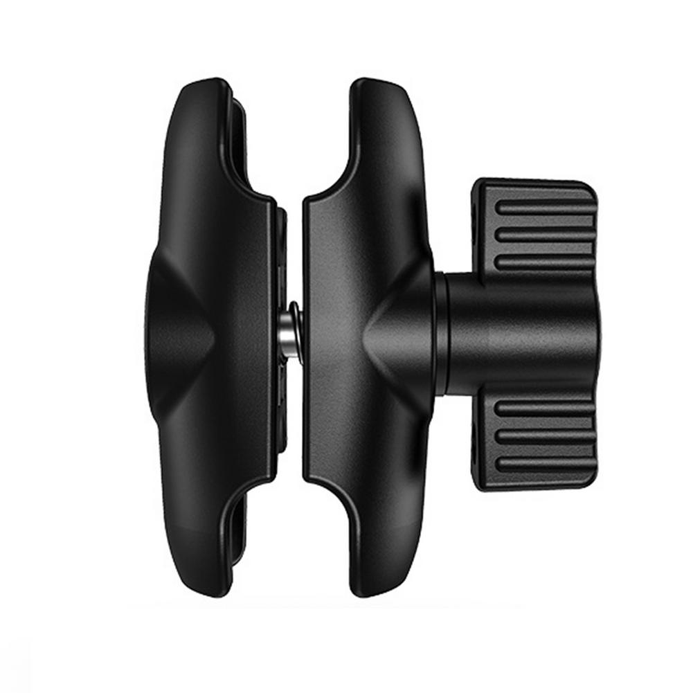 Soporte de bola de goma de 1 o 1,5 pulgadas para motocicleta, Base de montaje redonda o cuadrada de aluminio para Gopro y Garmin: Color negro
