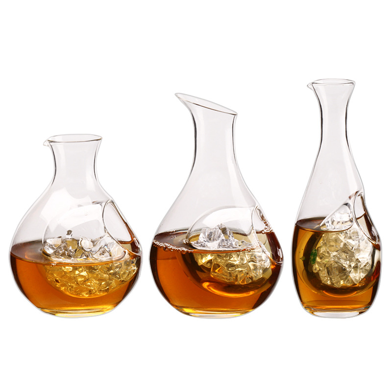 Interval Ice Wine Glass Decanter Wine Dispenser Crystal Wine Bottle Sake Jug Kitchen Utensils Accessories