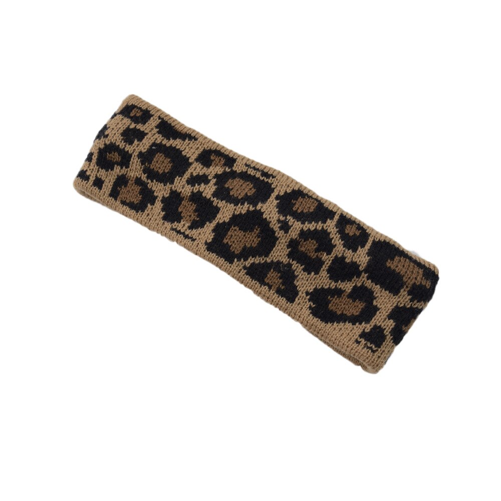 Diademas grandes para niños, turbante de punto de leopardo con lazo cruzado para niña, nudo elástico, accesorios para el cabello para niña: 1