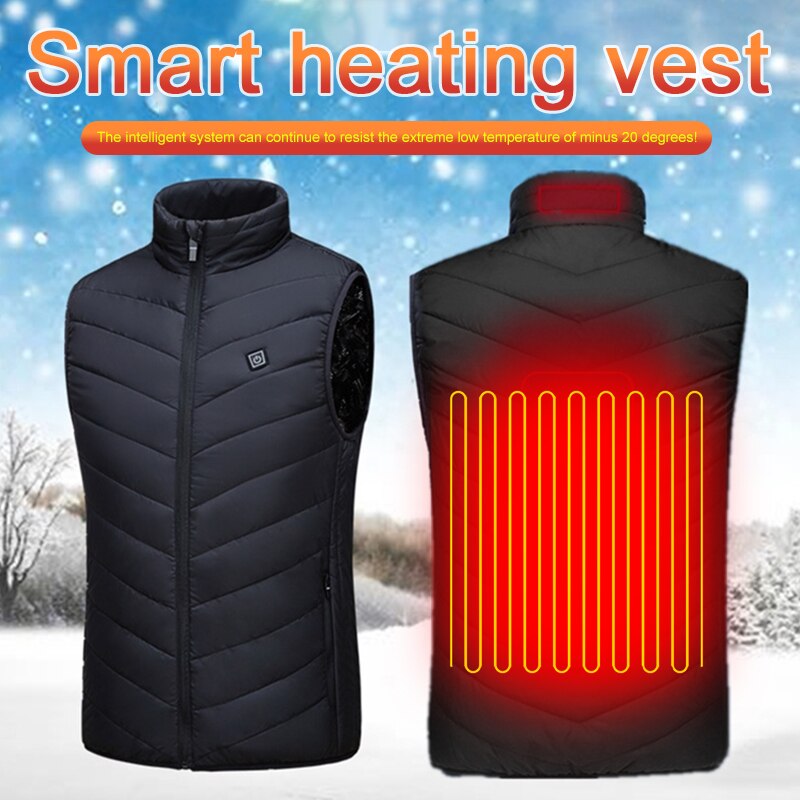 Outdoor Equipment USB Infrared Heating Vest Jacket Winter Electric Thermal Clothing Waistcoat Sports Hiking Camping Heated Vest