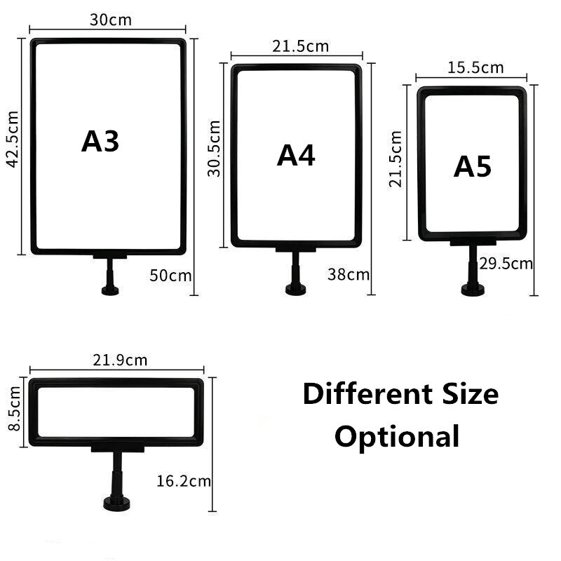 Double Sided Magnetic Plastic Sign Holders Poster Frame Marketing Display For School, Business ,Supermarket ,Restaurant