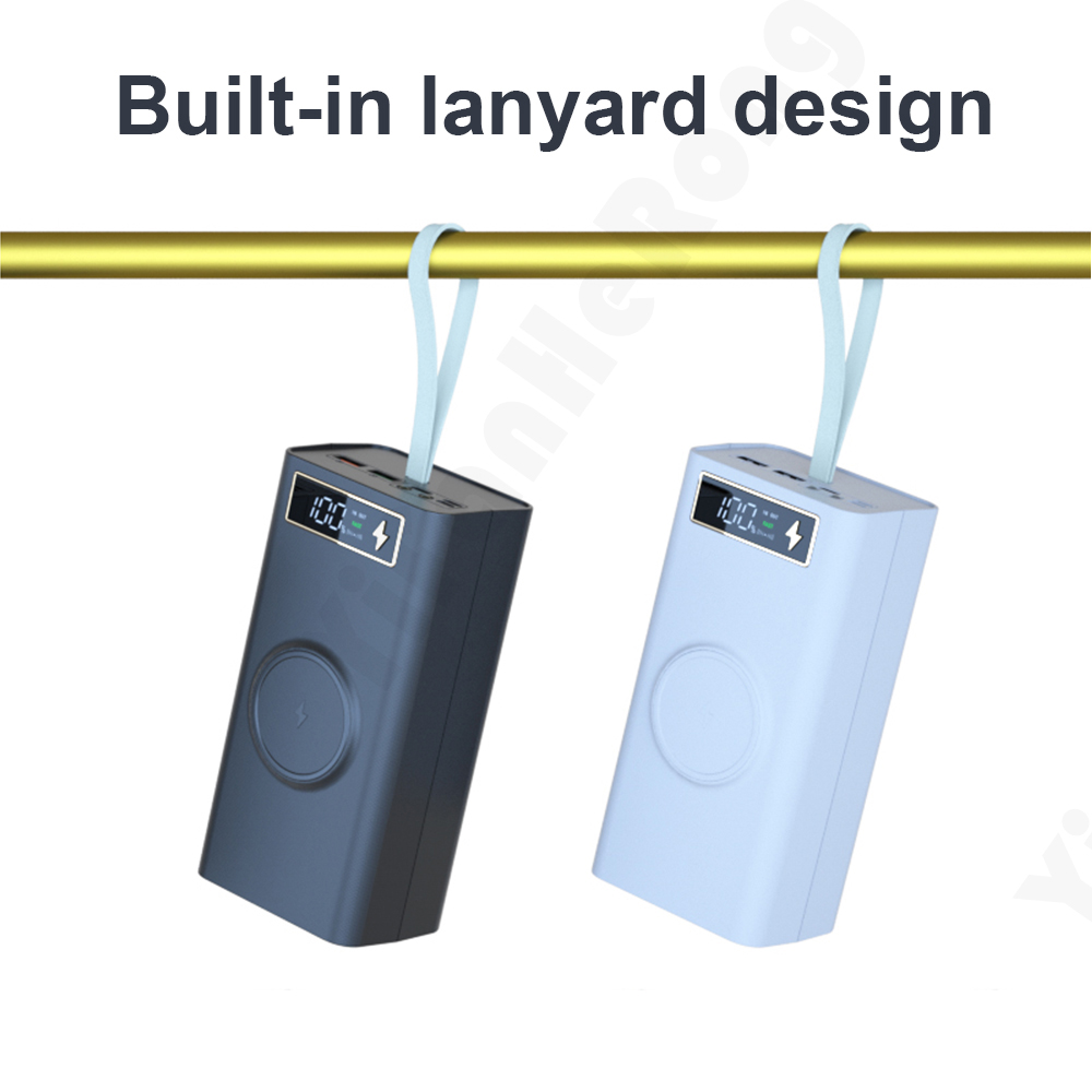 DIY Detachable Power Bank Case 21PCS 18650 Batteries Wireless Quick Charge For Phones Charging 21×18650 Battery Storage Boxes