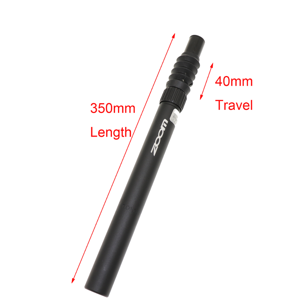 Zoom suspension amortisseur tige de selle vtt vélo tube vélo de route tige de selle 25.4 27.2 28.6 30.9 350mm vélo tige de selle de vélo