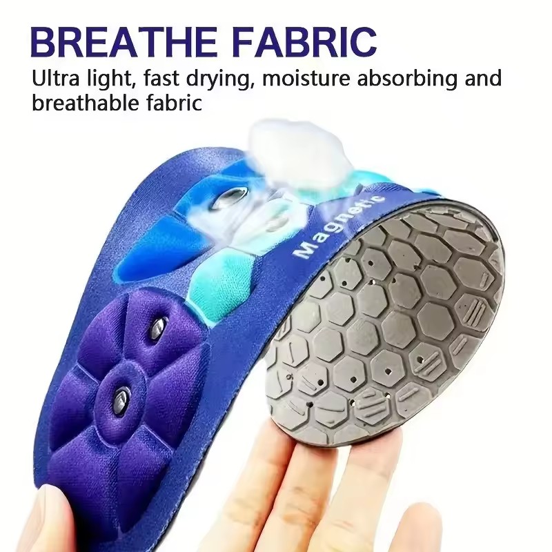 Palmilha de acupressão magnética pé reflexologia sapato almofadas anti-fadiga cuidados de saúde sapato almofadas arco apoio palmilha ortopédica unisex