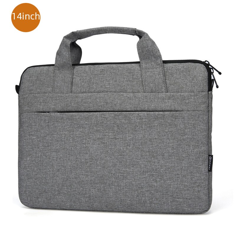 Kissyenia Slim Laptop Briefcase for Macbook Air Pro A4 Paper Travel Handbag Men Business Portable Portfolio Bags KS1011: Grey 14inch