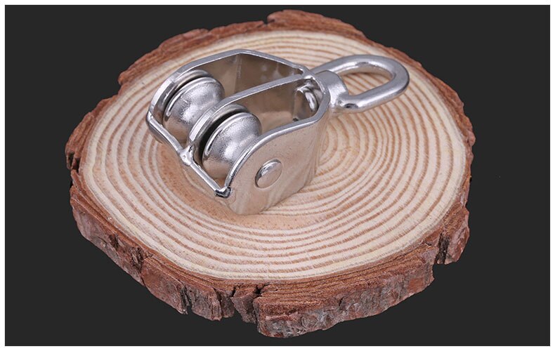 304 roestvrijstalen enkele/dubbele katrollen  m15 m20 m25 m32 m50-m100 draadkabelketting tractie katrollen hefgewicht dragende katrol