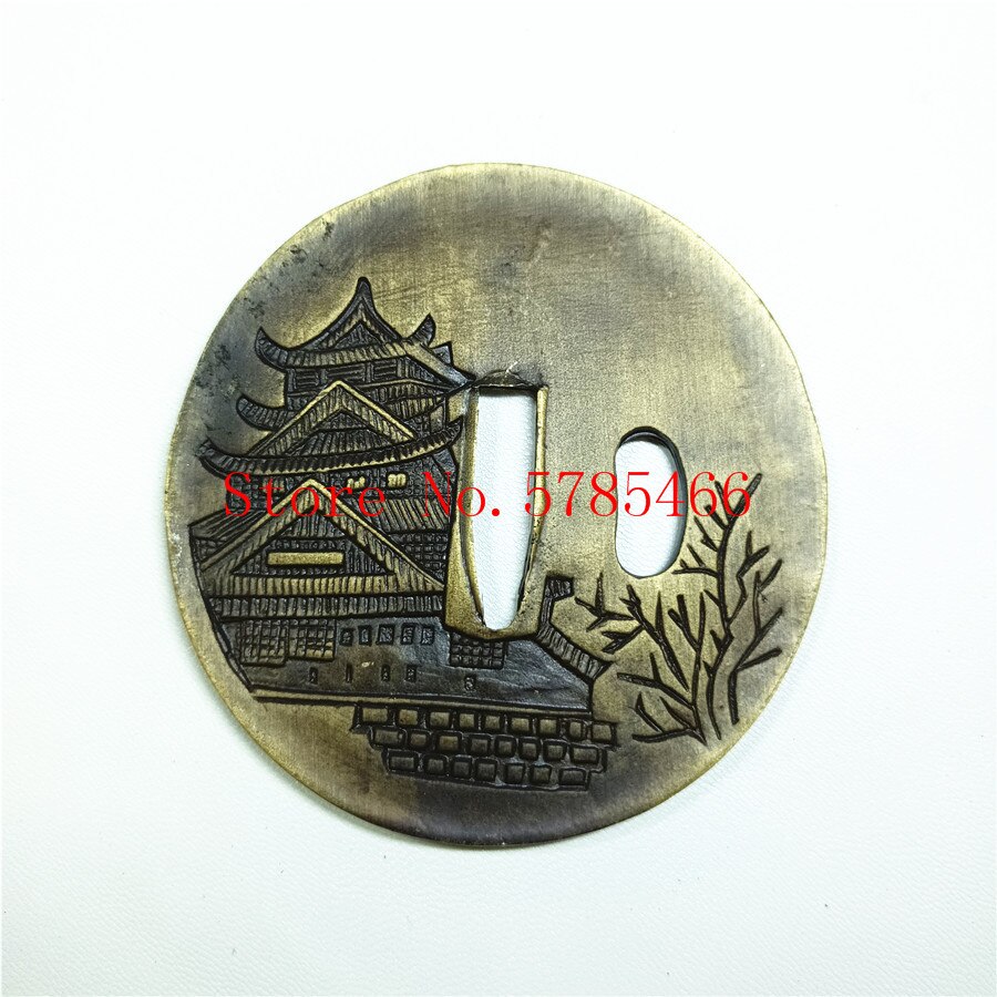 A Set Japanese Samurai Theme Sword Hand Guard for Katana/Wakizashi/Tanto Accessory Tsuba+Menuki+Fuchi+Kashira+Handle+Habaki+Sepp