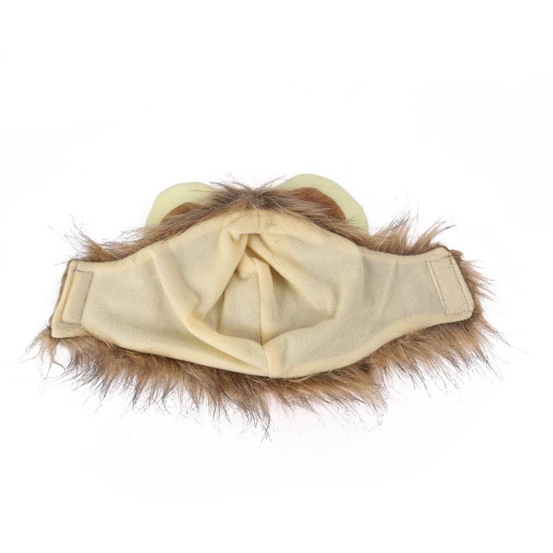 Gorro de pelo de León con orejas de Melena para emulación de perro de Gato, bufanda de disfraz para otoño e invierno, para mascotas
