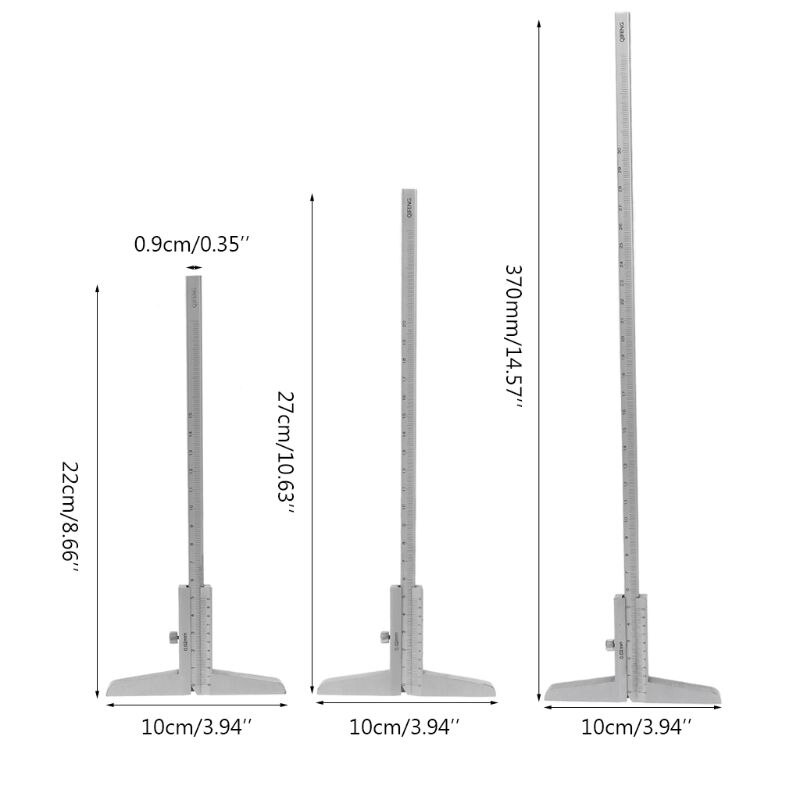 0-150mm/0-200mm/0-300mm Depth Vernier Caliper 0.02mm Accuracy Depth Gauge Depth Measuring Tool