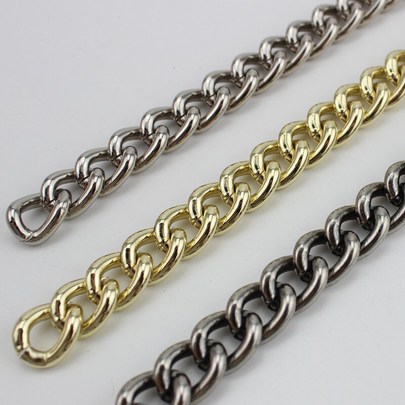 10 meters 5 meters 6 colors 4.0mm Line 13mm Roller metal light aluminum chain for hand bags long strap replacement